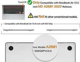 Пластикова накладка HardShell Crystal Case для Apple MacBook Air 13.6` M2 A2681 2022 (Transparent) [76132] - мініатюра 4