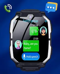 Дитячий смарт годинник Lemfo D34 на Android OS з поворотно-знімним корпусом, GPS трекером, 4G SIM-картою, відеодзвінками, 16GB пам’яті, TikTok, YouTube, Instagram, WhatsApp, прослушкою та SOS Чорний - мініатюра 5
