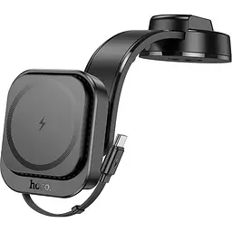 Автотримач із бездротовою зарядкою Hoco HW24 Might Black (619660) [151320]