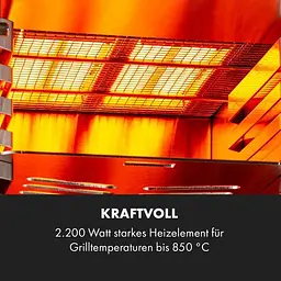 Високотемпературний гриль Klarstein Hannibal 2200 Вт (10034803) - мініатюра 4
