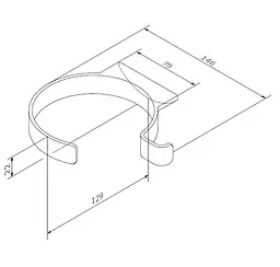 Тримач для фена Am.Pm Inspire 2.0 хром A50A32300, Хром - мініатюра 7
