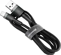 Кабель Baseus Cafule USB to Lightning 1м Grey/Black (CALKLF-BG1) [82079] - мініатюра 2
