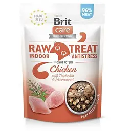 Ласощі для кішок Brit Raw Treat Indoor & Antistress Freeze-dried з куркою 40 г