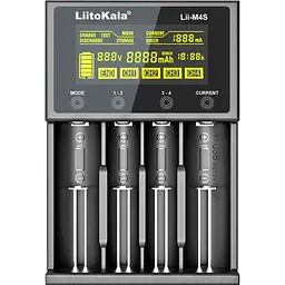 Розумний зарядний пристрій для акумуляторів LiitoKala Lii-M4S АА, ААА, 18650, 21700, 26650 Li-ion, Ni-MH, Ni-Cd (19413)