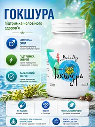 Гокшура екстракт 400 мг, 60 капсул — при втомі, стресі й після 35 для чоловічої енергії, витривалості та тонусу, BEKANDZE - мініатюра 2