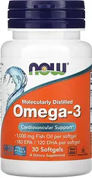 Омега-3 Now Foods Omega-3 30 гел капс