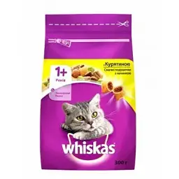 Сухий корм для кішок Whiskas з куркою 300 г (5998749144039/5900951014055)
