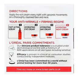 Нічний крем-догляд для обличчя L'Oreal Paris Revitalift Відновлюючий шкіру обличчя, 50 мл - мініатюра 4