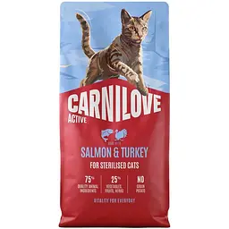 Сухий корм для стерилізованих котів Carnilove Active Salmon & Turkey Sterilised лосось та індичка 6 кг