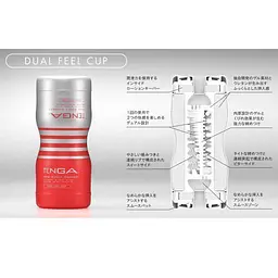 Мастурбатор Tenga Dual Feel Cup двосторонній, 15х4,5 см - мініатюра 5