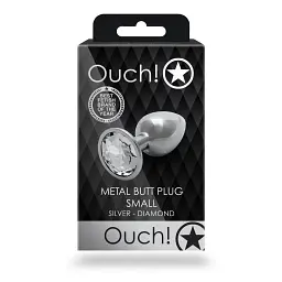 Анальна пробка Ouch! Round Gem S, 6.2 см (прозорий) - мініатюра 8
