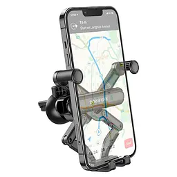 Тримач Borofone Point air outlet gravity linkage car holder BH78 до 7 дюймів чорний - мініатюра 8