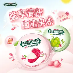 Драже Wrigley's Doublemint Crispy Mint Candy Lychee Flavor 25г - мініатюра 5