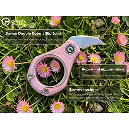 Ніж складаний кишеньковий Civivi Pyrus (1.6 см) 14C28N / G10 рожевий - миниатюра 13
