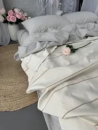 Покривало Zeintex Eco Linen бежеве 200х230 см - мініатюра 2