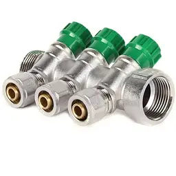 Колектор вентильний з фітингом Koer KR.1124-3 1"x3 ways KR2833