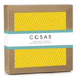 Пелюшка багаторазова Cosas непромокаюча Dots Mustard 70х120 см, гірчична