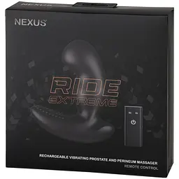 Масажер простати, 14,1 см (чорний) Nexus RIDE EXTREME Dual Motor Remote Control Prostate Vibrator - мініатюра 7