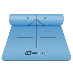 Йога-мат Hop-Sport PU 0,5см 183 x 68см HS-P005GM темно-синій - мініатюра 5