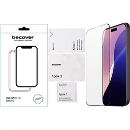 Захисне скло BeCover для Apple iPhone 16 Pro Max Black (712125) - мініатюра 2
