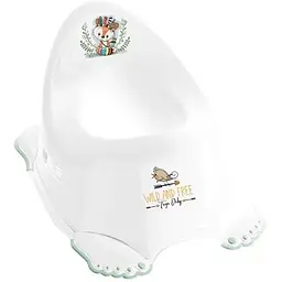 Горщик дитячий Tega Baby антиковзкий Wild&Free Little Fox white green
