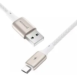 Кабель Proove Dense Metal USB-A to Micro-USB 1m White (CCDM20001302) [130313] - мініатюра 3