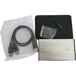 Кишеня зовнішня Maiwo K2501A-U2S 2.5" USB 2.0 silver - мініатюра 3