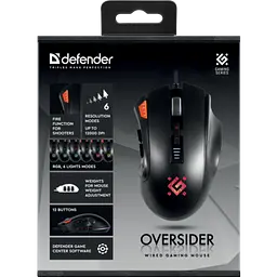 Ігрова миша Defender Oversider GM-917 RGB (12000dpi) 12 кнопок (Чорна) - мініатюра 7