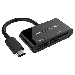 Кардрiдер Gembird USB Type-C UHB-CR3-02 Black (UHB-CR3-02)