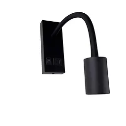 Світильник настінний Violux SNAKE USB+Type-C 5W 4200K 250Lm IP20 чорний ( 552101 )