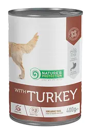 Вологий корм для дорослих собак з індичкою Nature's Protection Nature’s Protection with Turkey, 400 г