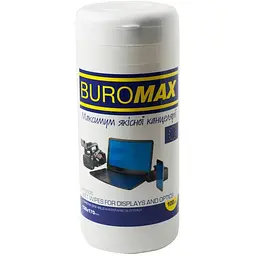 Серветки Buromax Wet wipes for DISPLAYS and OPTICS 100pcs, tube (BM.0800)