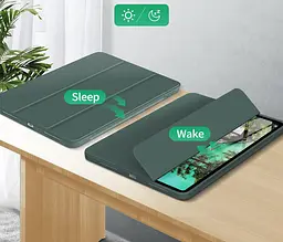 Чохол-книжка BeCover Tri Fold Soft TPU з кріпленням Apple Pencil для Apple iPad Pro 12.9 2020/2021/2022 Dark Green (711116) - мініатюра 5
