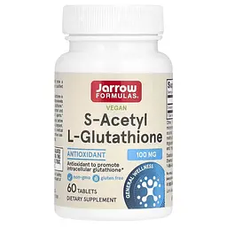 Глутатіон S-Acetyl L-Glutathione 100 mg 60 Tablets Jarrow Formulas vit0006138