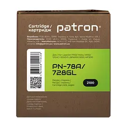 Картридж Patron HP LJ CE278A/CANON 728 GREEN Label (PN-78A/728GL) - миниатюра 3