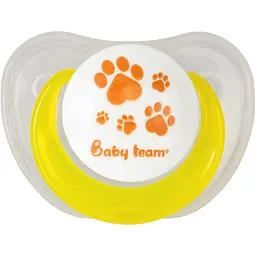 Пустушка латексна ортодонтична Baby Team жовтий (3200)