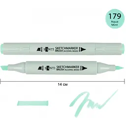 Набір спиртових маркерів Santi Brush SA-179 світло-м‘ятний 6 шт. (390972) - мініатюра 2