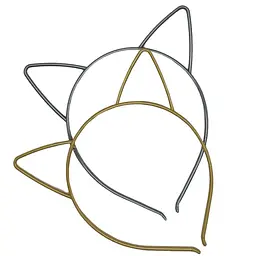 Обідок для волосся "Вушка" La-beauty 0106-205, 12 штук
