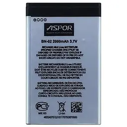 Акумулятор Aspor BN-02 для Nokia XL Dual Sim