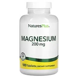 Магній, Magnesium, 200 мг, 180 таблеток Nature's Plus vit0001799