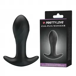 Анальна пробка - Pretty Love Anal Plug Vibrating Massager Black Baile BI-040067 89334 - мініатюра 1