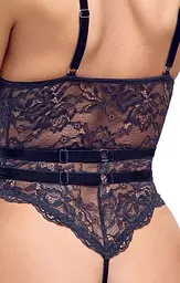 Боді Cottelli Lingerie Lace otwarte M (чорний) - мініатюра 5