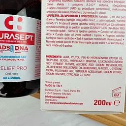 Ополіскувач для ротової порожнини Curasept Relief Pro (заспокійливий) 200 мл - мініатюра 3