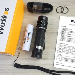 Ручний ліхтар Wurkkos WK03 + акумулятор 3000 мАг (1800 LM, 217 метрів, IPX8) - мініатюра 4