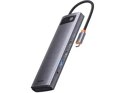 USB-хаб BASEUS Metal Gleam Series 12-in-1 Type-C Gray (WKWG020213) - мініатюра 2