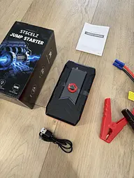 Портативний пусковий пристрій для авто (Бустер) 12V з РК-екраном та LED-ліхтарем (Бензин до 5.0L, Дизель до 3.0L) - мініатюра 5