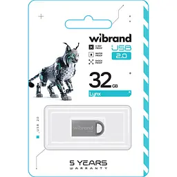 Flash Wibrand USB 2.0 Lynx 32Gb Silver - мініатюра 2