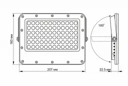 LED прожектор автономний VIDEX 1000LM 5000K 3.2V - мініатюра 9