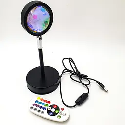 Проекційний світильник лампа для заходу сонця світанку RGB з пультом USB LED Lamp UKC Sunset Lamp F-20