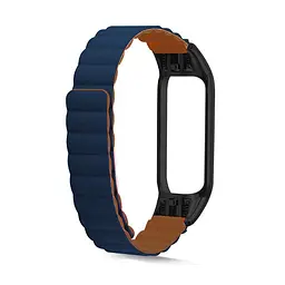 Ремінець Ribbed Silicone Mi Band 7 Blue Brown ( 08 )